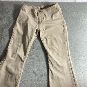 Tommy Jean Yolk Front & Back Flare Legs Khaki Pants Size 7